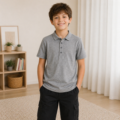 Classic Grey Polo Shirt