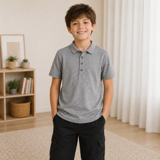 Classic Grey Polo Shirt