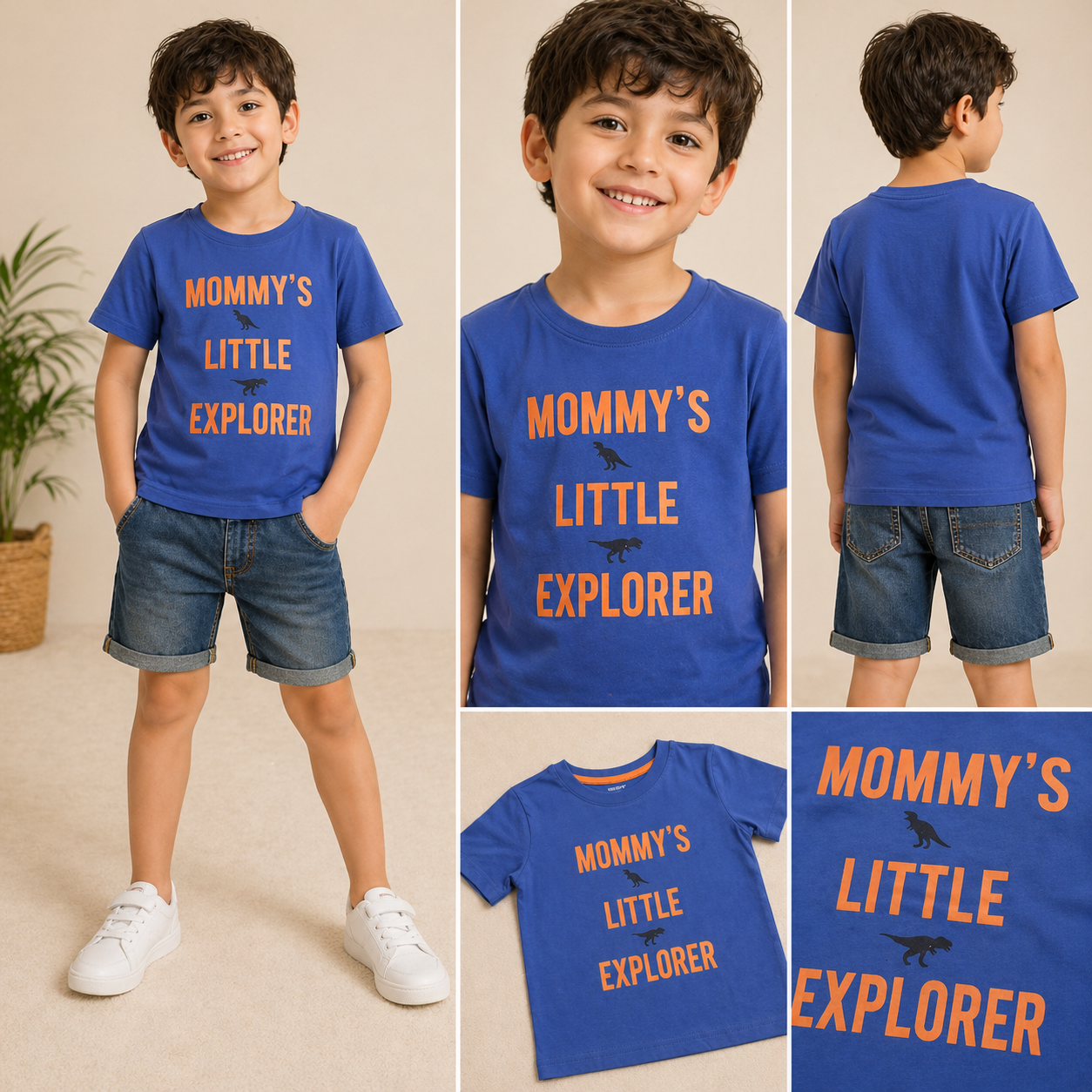 Kids Printed Cotton T-Shirt – “Little Explorer”