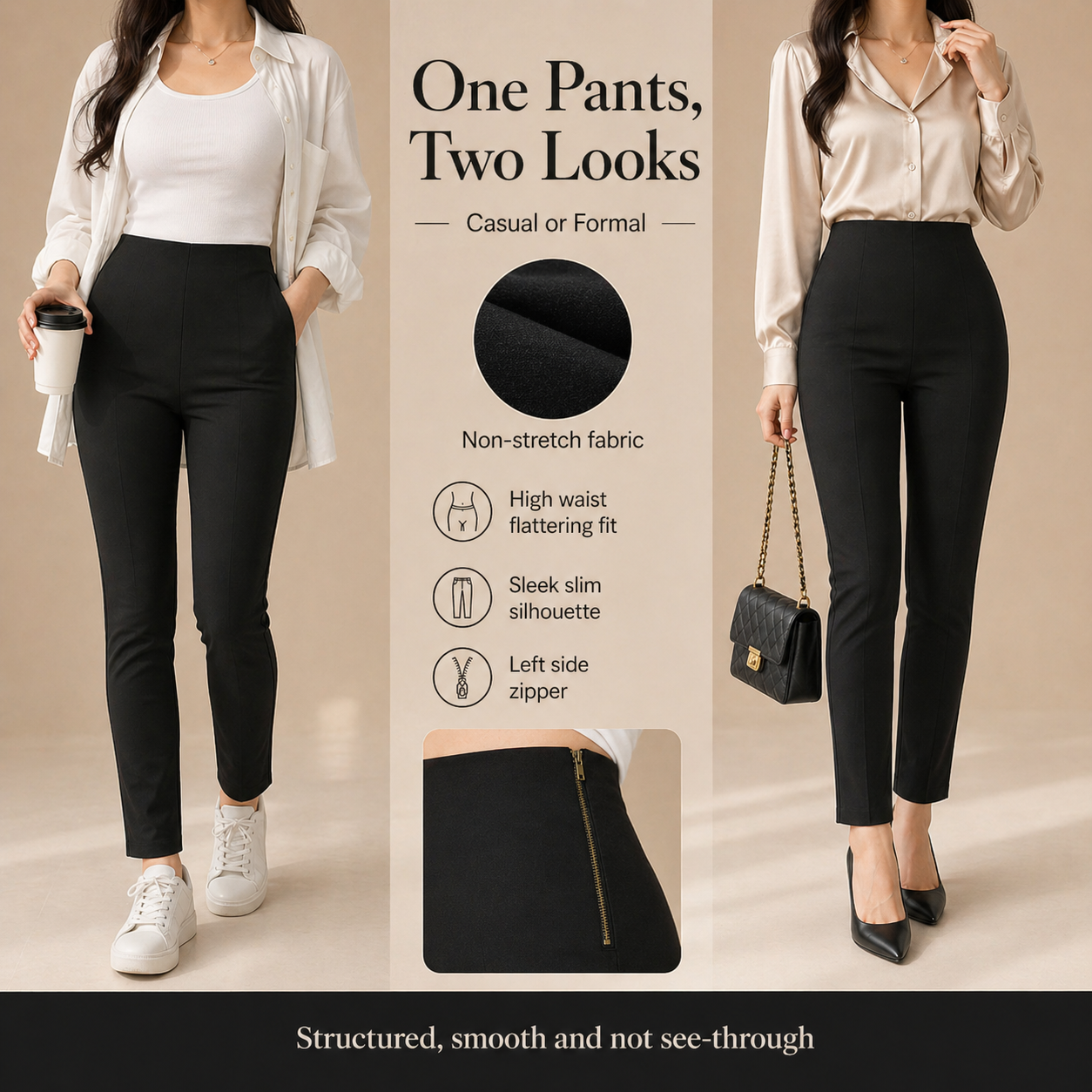 Women’s High-Waist Slim Fit Pants - 250 pcs Full Box