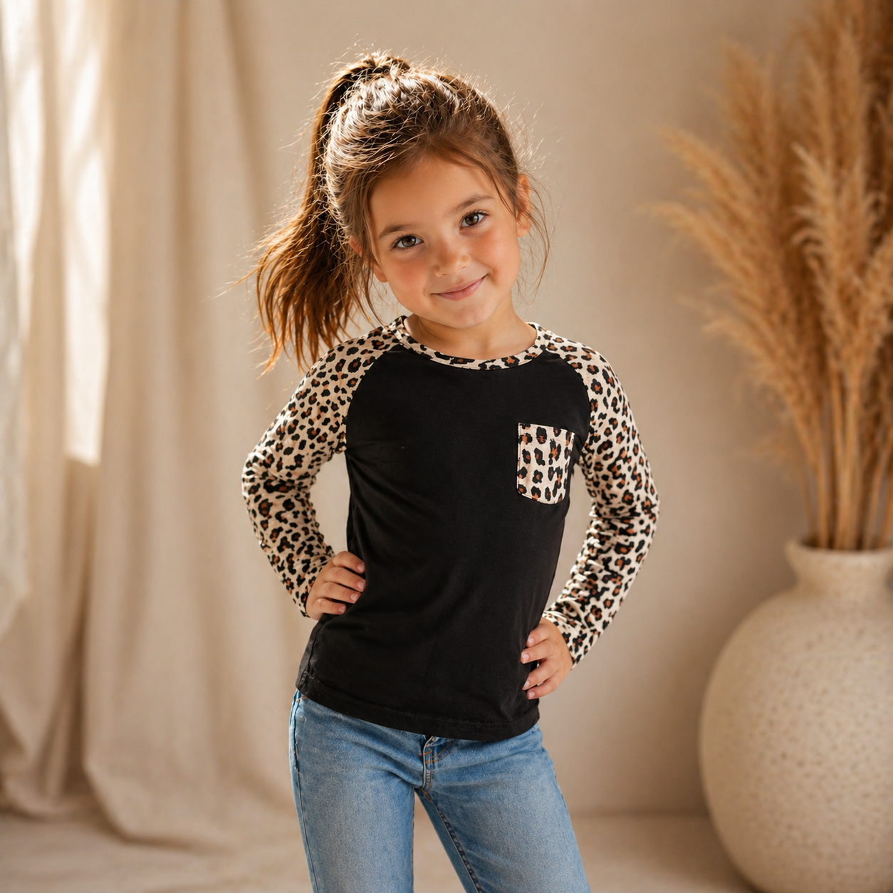 Girls Printed Long Sleeve T-Shirts – Mixed Designs