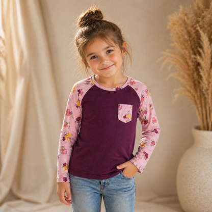 Girls Printed Long Sleeve T-Shirts – Mixed Designs