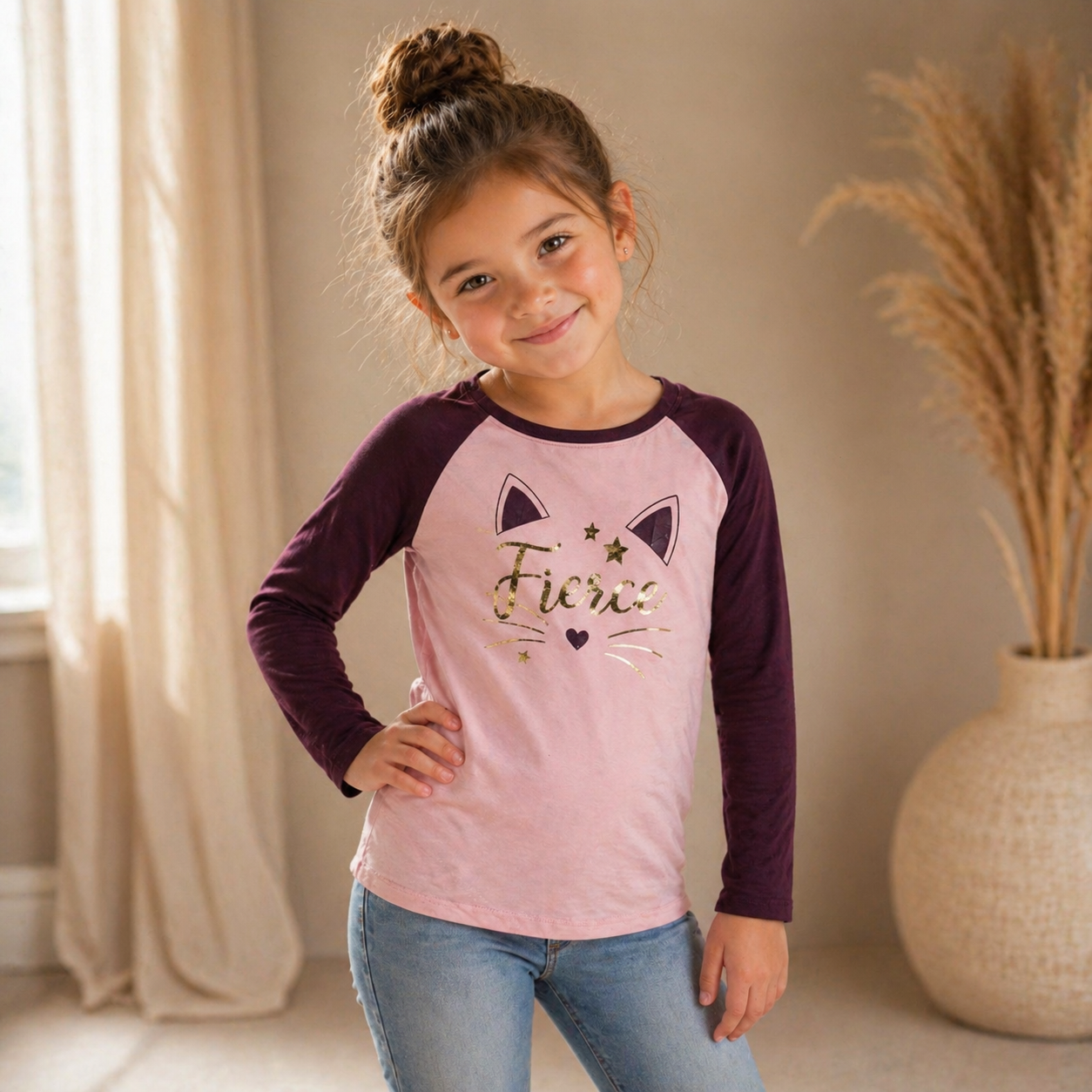 Girls Printed Long Sleeve T-Shirts – Mixed Designs