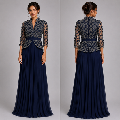 Elegant Royal Blue Evening Gown