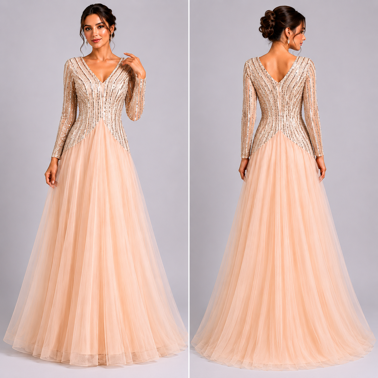 Elegant Blush Gown
