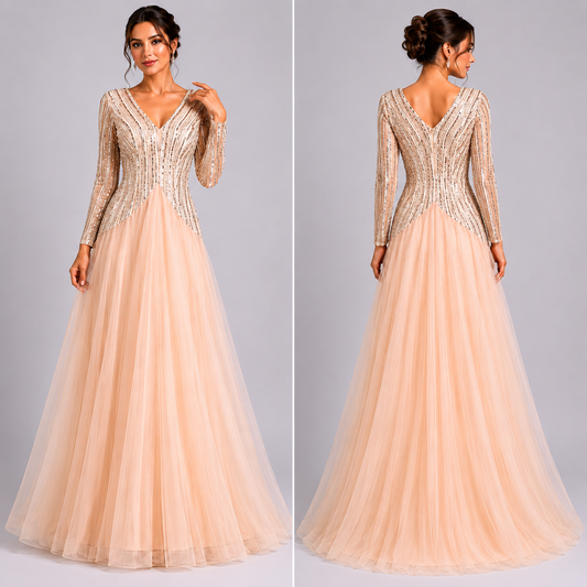 Elegant Blush Gown