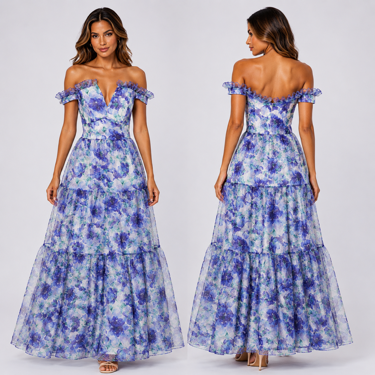 Floral Organza Gown