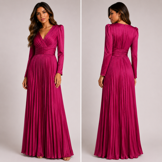 Fuchsia Satin Elegance Gown