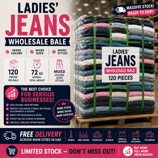 Ladies’ Jeans Wholesale Bale – 120 PCS
