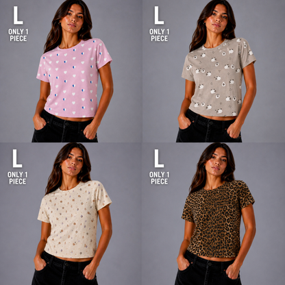 13-Piece Printed T-Shirt Bundle – Mixed Designs