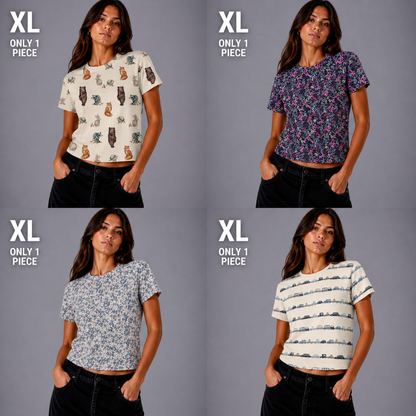 13-Piece Printed T-Shirt Bundle – Mixed Designs