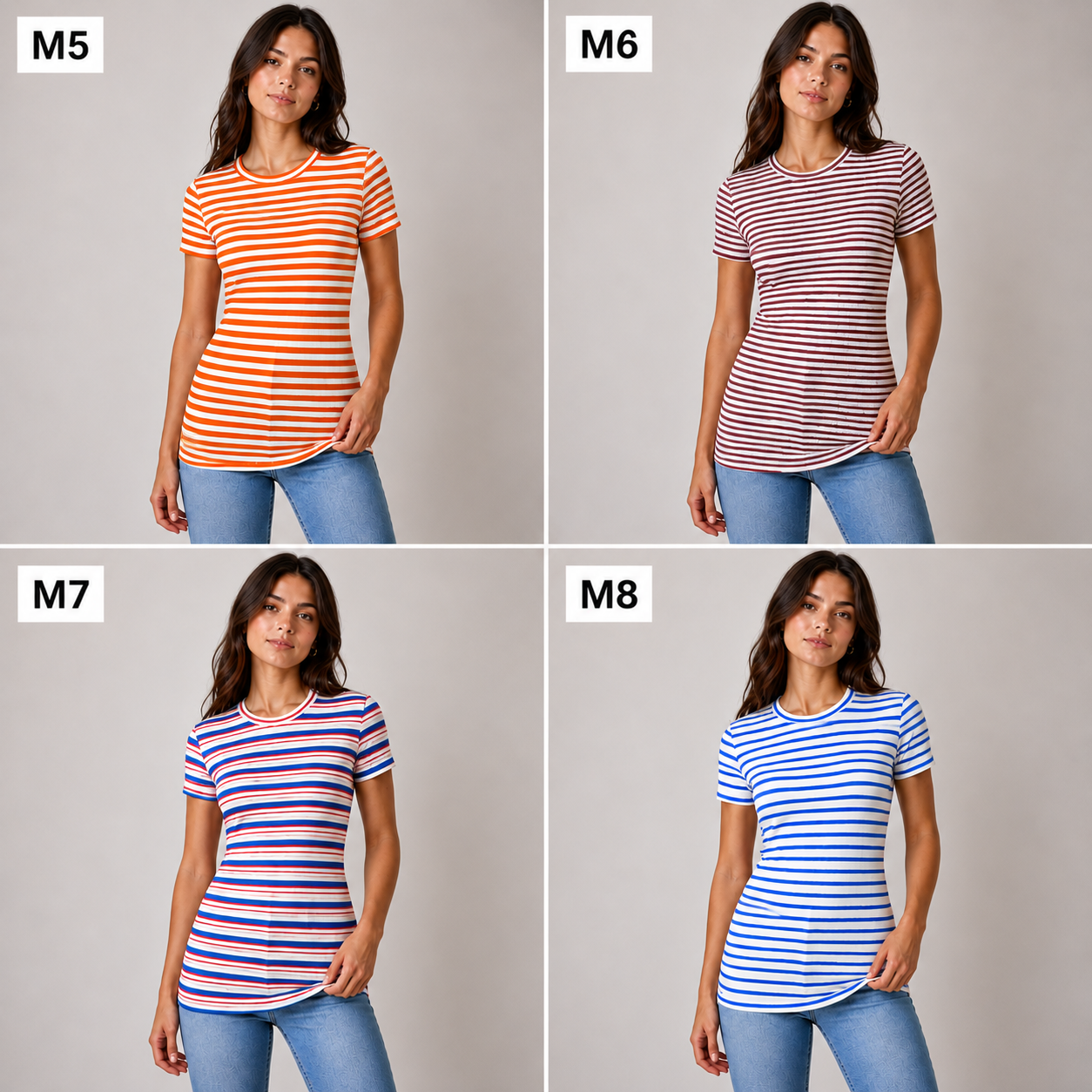 Soft Ribbed Stripe T-Shirt