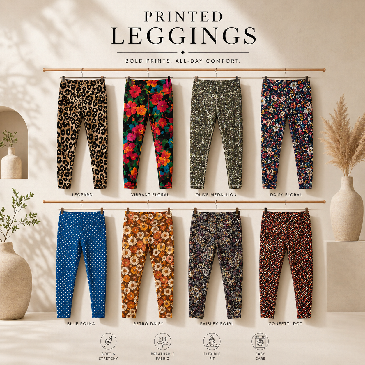 Women’s High-Waist Leggings – Soft & Stretchy