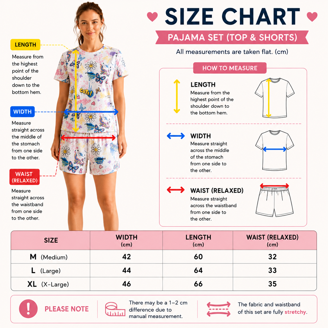 T-shirt/Short Two-Piece Pajama Set