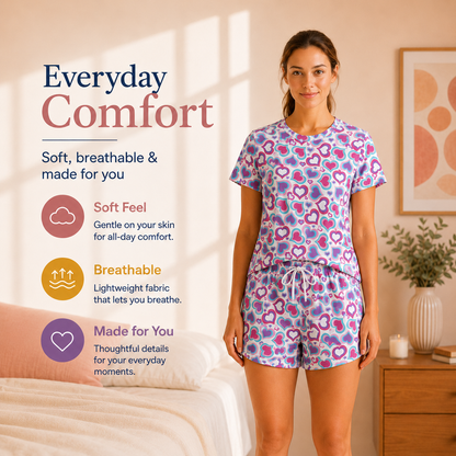 T-shirt/Short Two-Piece Pajama Set