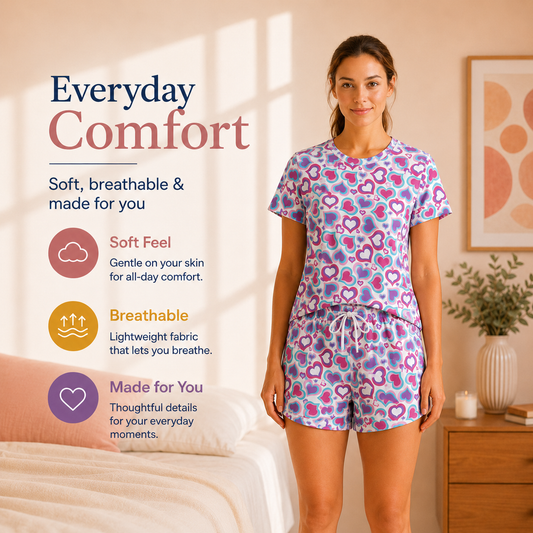 T-shirt/Short Two-Piece Pajama Set