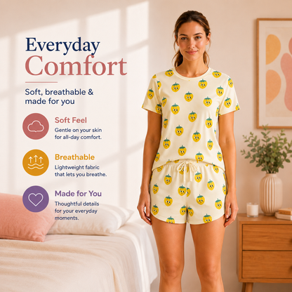 T-shirt/Short Two-Piece Pajama Set