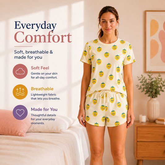 T-shirt/Short Two-Piece Pajama Set