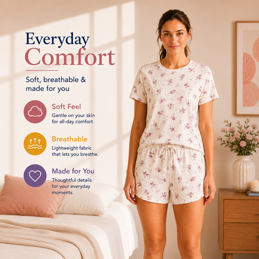 T-shirt/Short Two-Piece Pajama Set