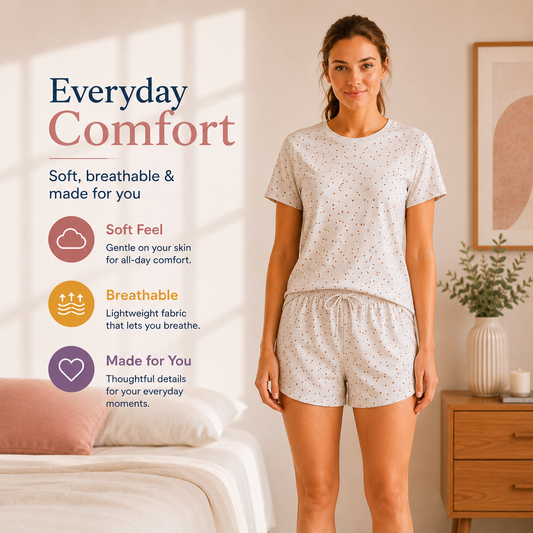 T-shirt/Short Two-Piece Pajama Set