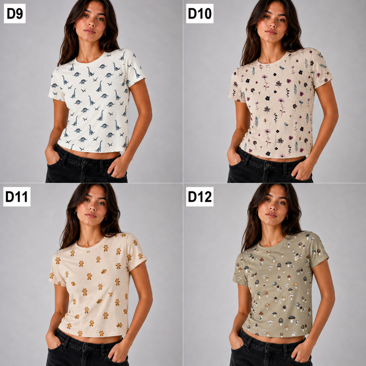 Printed Fitted T-Shirt – Ultra Soft & Stretchy (Multiple Designs)