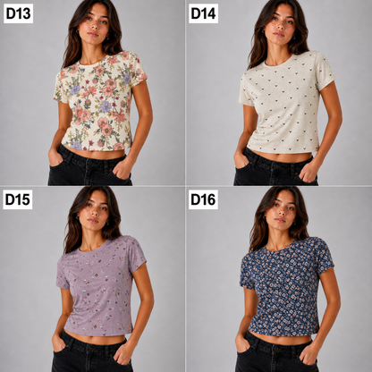 Printed Fitted T-Shirt – Ultra Soft & Stretchy (Multiple Designs)