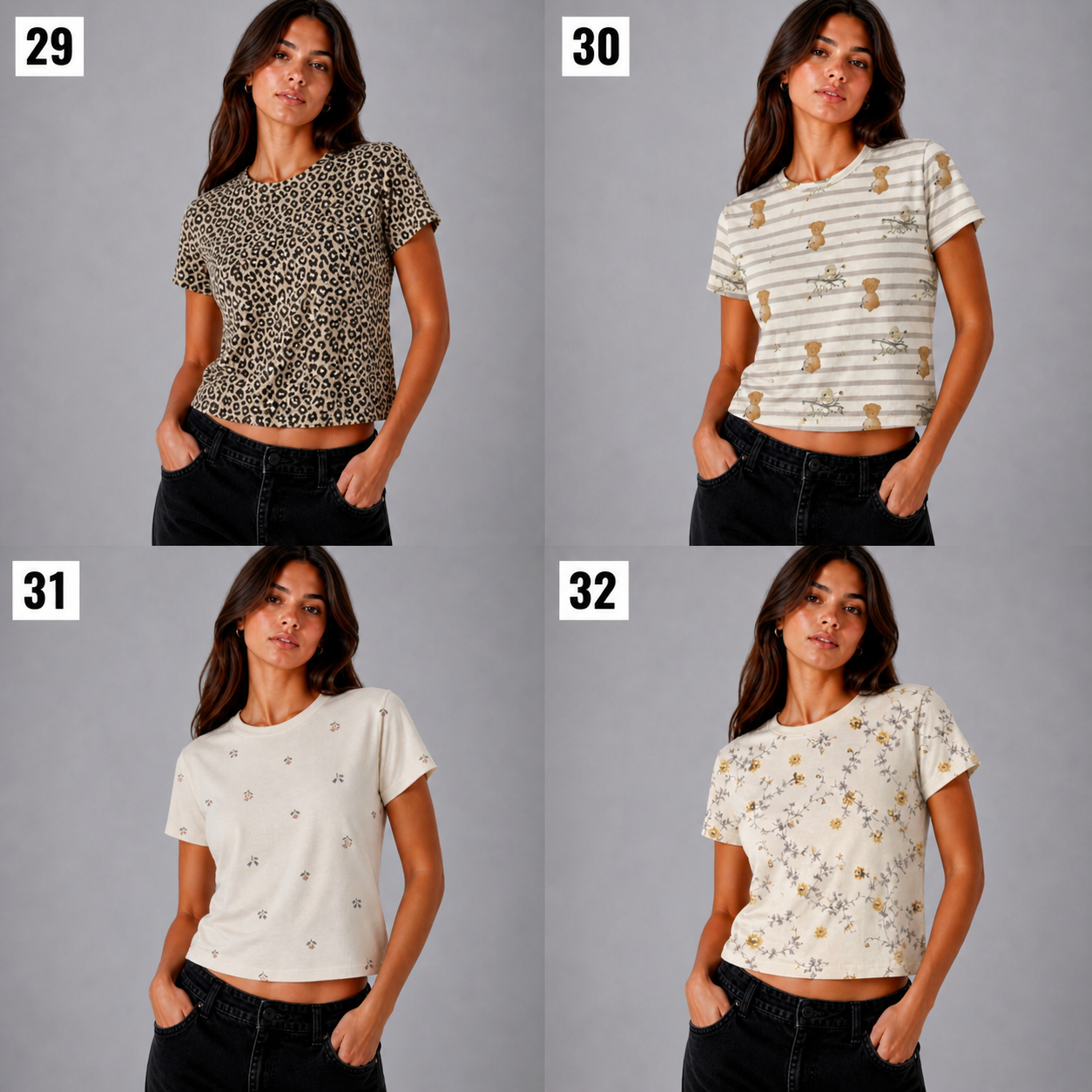 Printed Fitted T-Shirt – Ultra Soft & Stretchy (Multiple Designs)