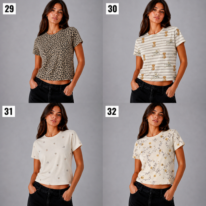 Printed Fitted T-Shirt – Ultra Soft & Stretchy (Multiple Designs)