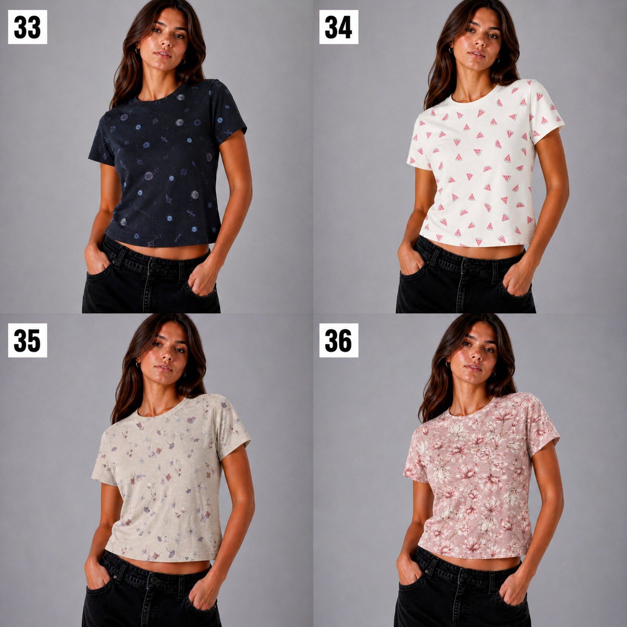 Printed Fitted T-Shirt – Ultra Soft & Stretchy (Multiple Designs)