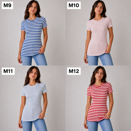 Soft Ribbed Stripe T-Shirt