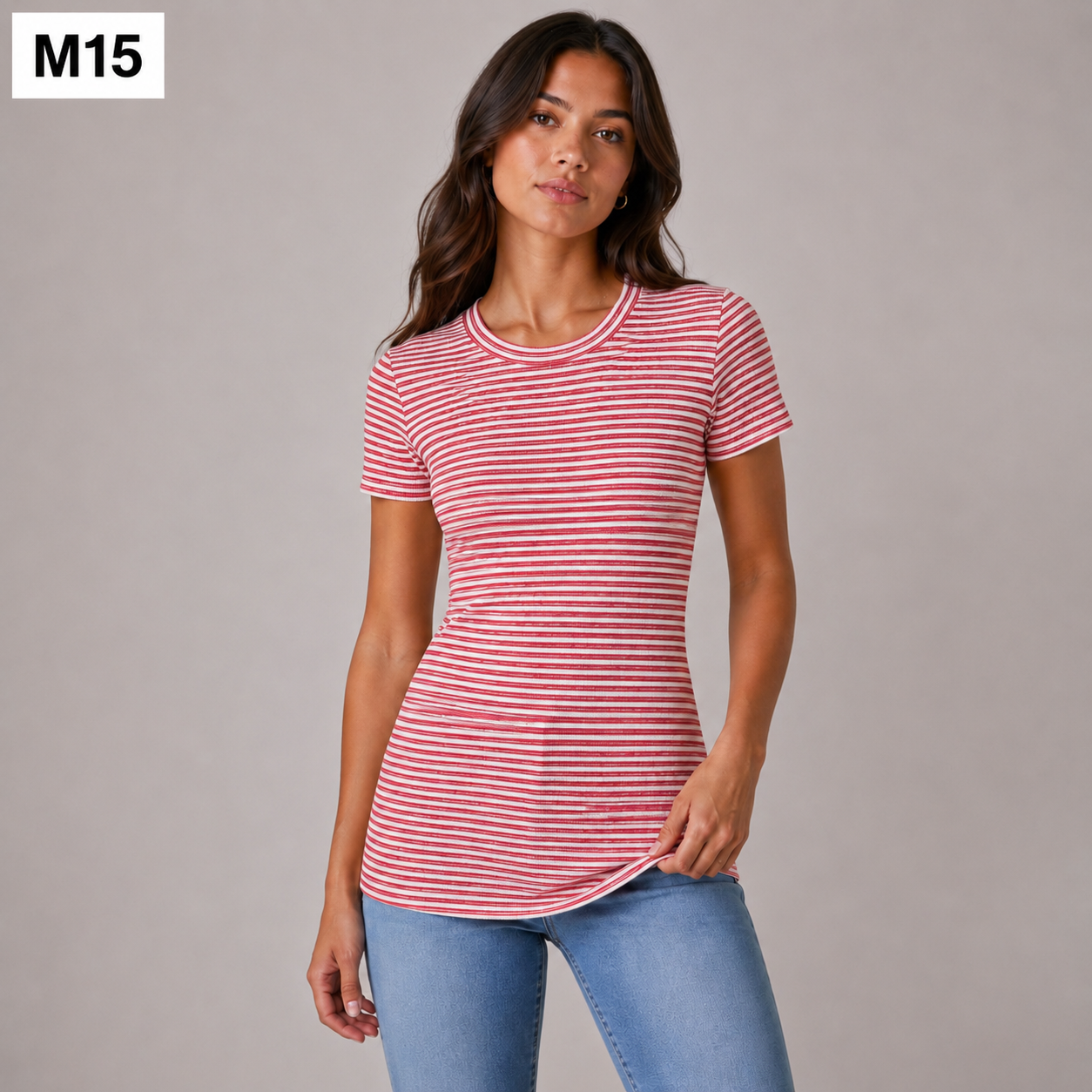 Soft Ribbed Stripe T-Shirt