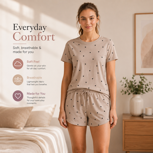 T-shirt/Short Two-Piece Pajama Set
