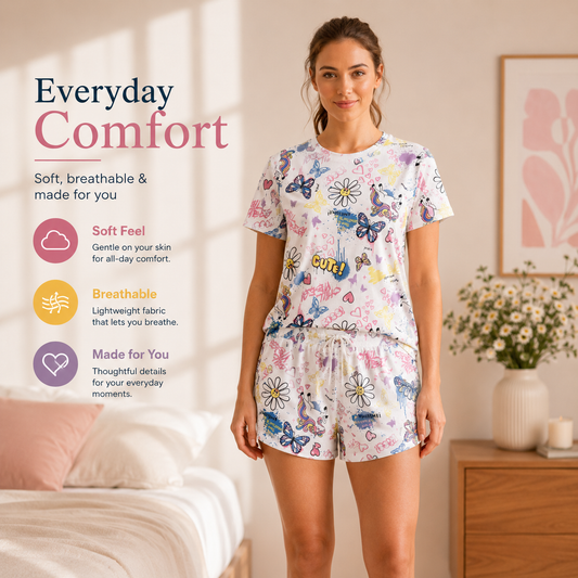 T-shirt/Short Two-Piece Pajama Set