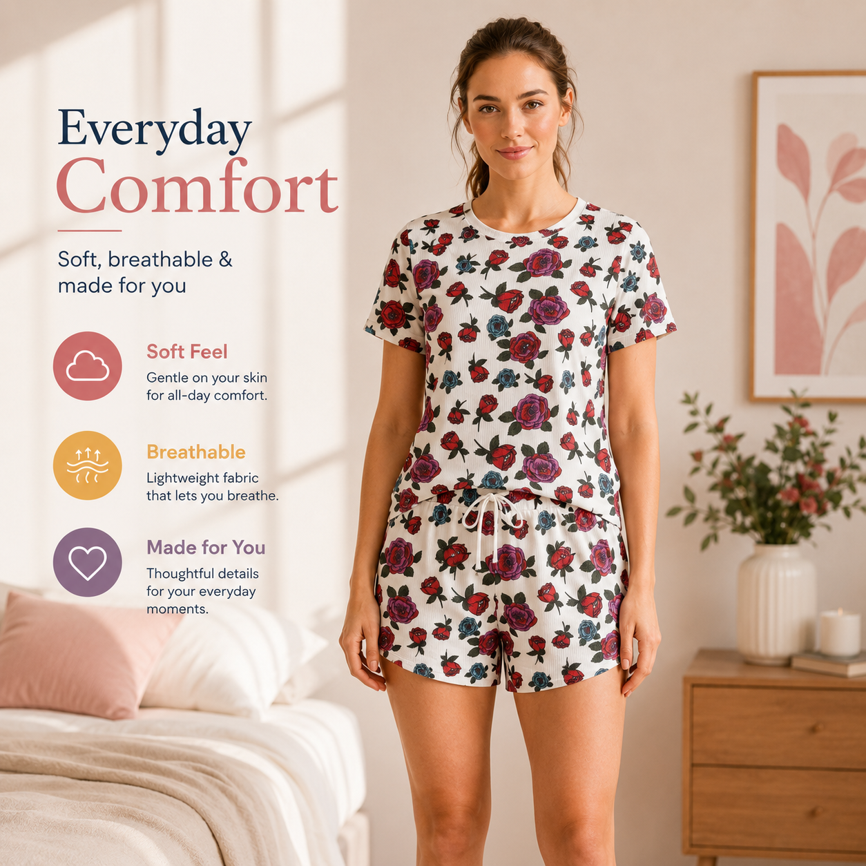 T-shirt/Short Two-Piece Pajama Set