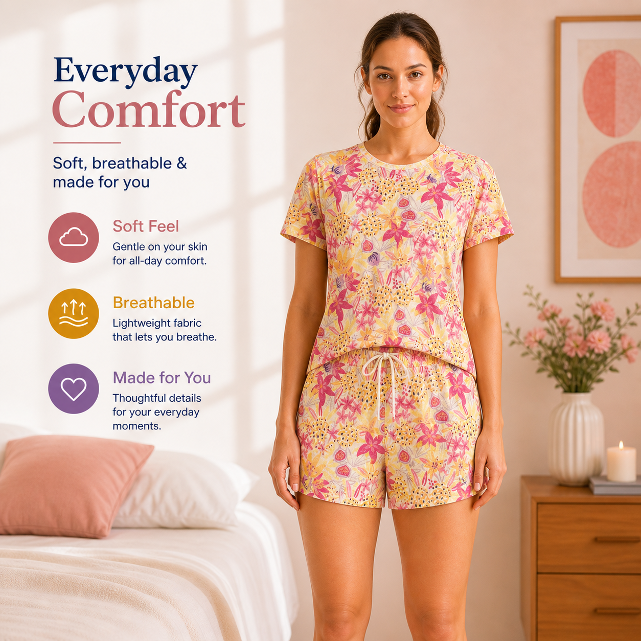 T-shirt/Short Two-Piece Pajama Set