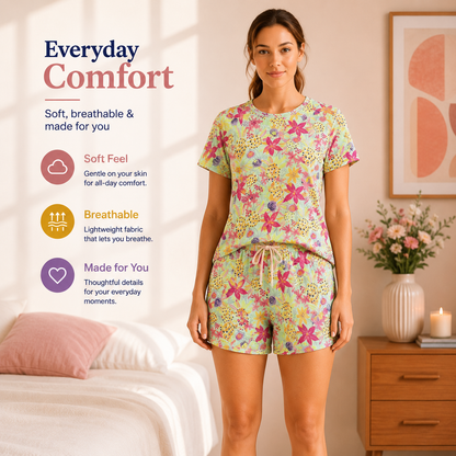 T-shirt/Short Two-Piece Pajama Set