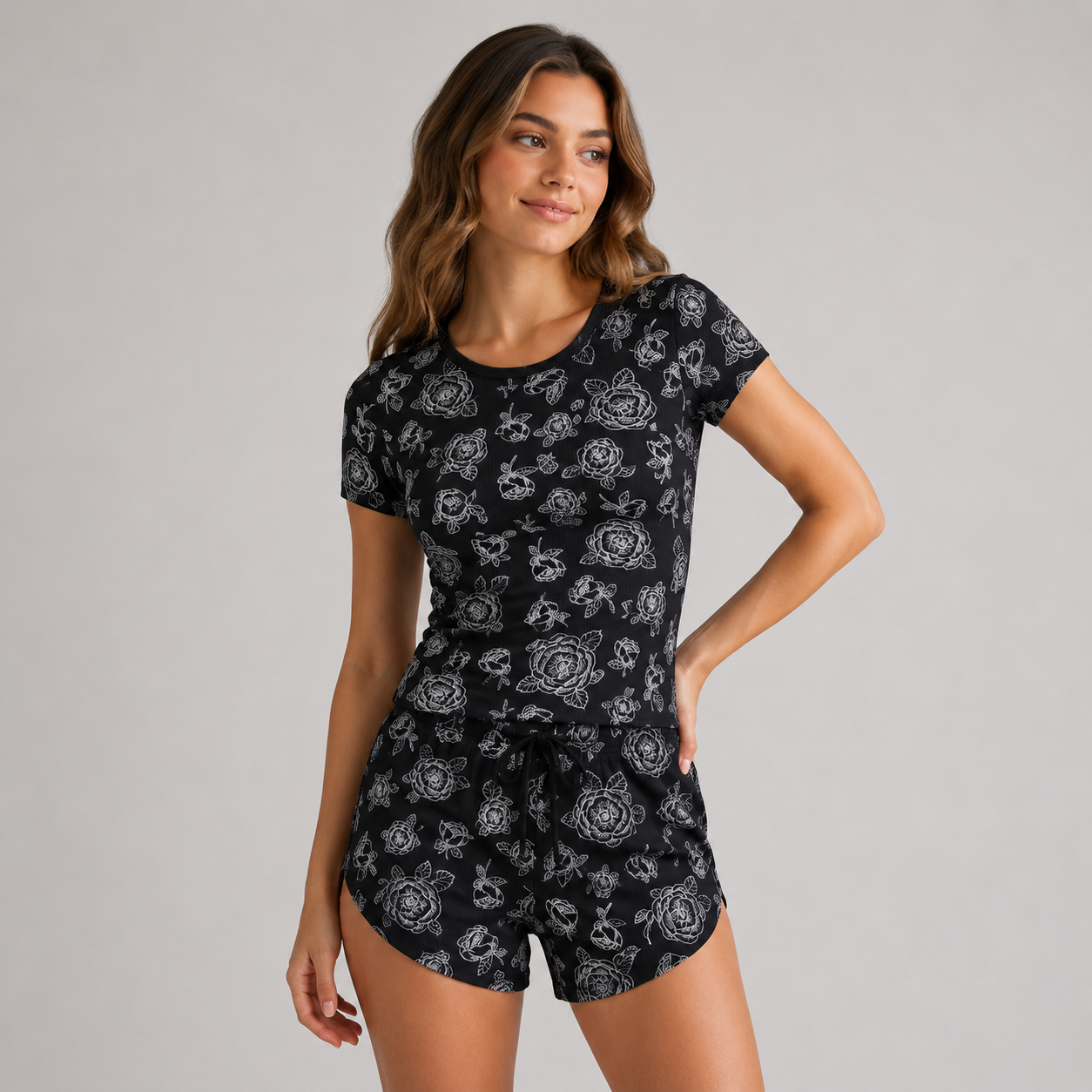 Crop & Shorts Lounge Set