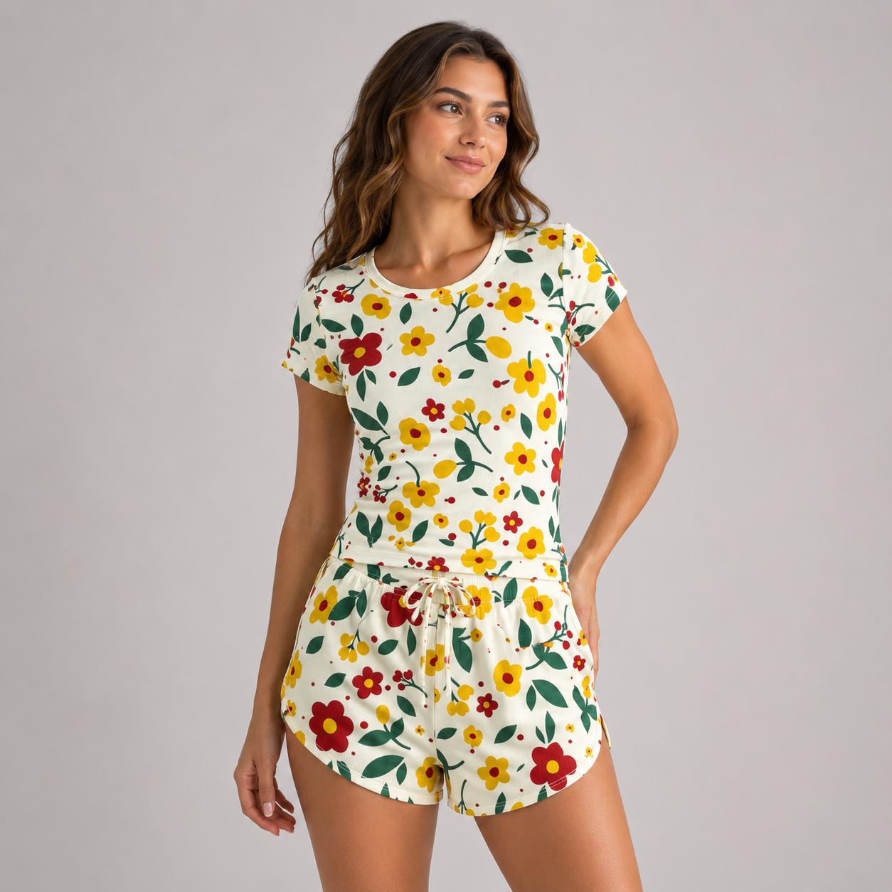 Crop & Shorts Lounge Set