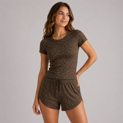 Crop & Shorts Lounge Set