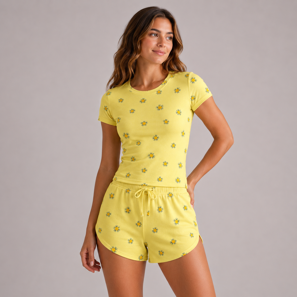 Crop & Shorts Lounge Set