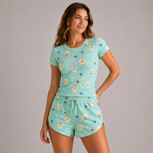 Crop & Shorts Lounge Set