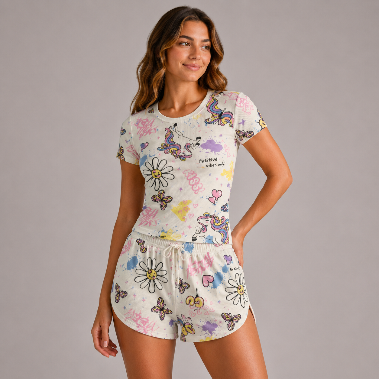 Crop & Shorts Lounge Set