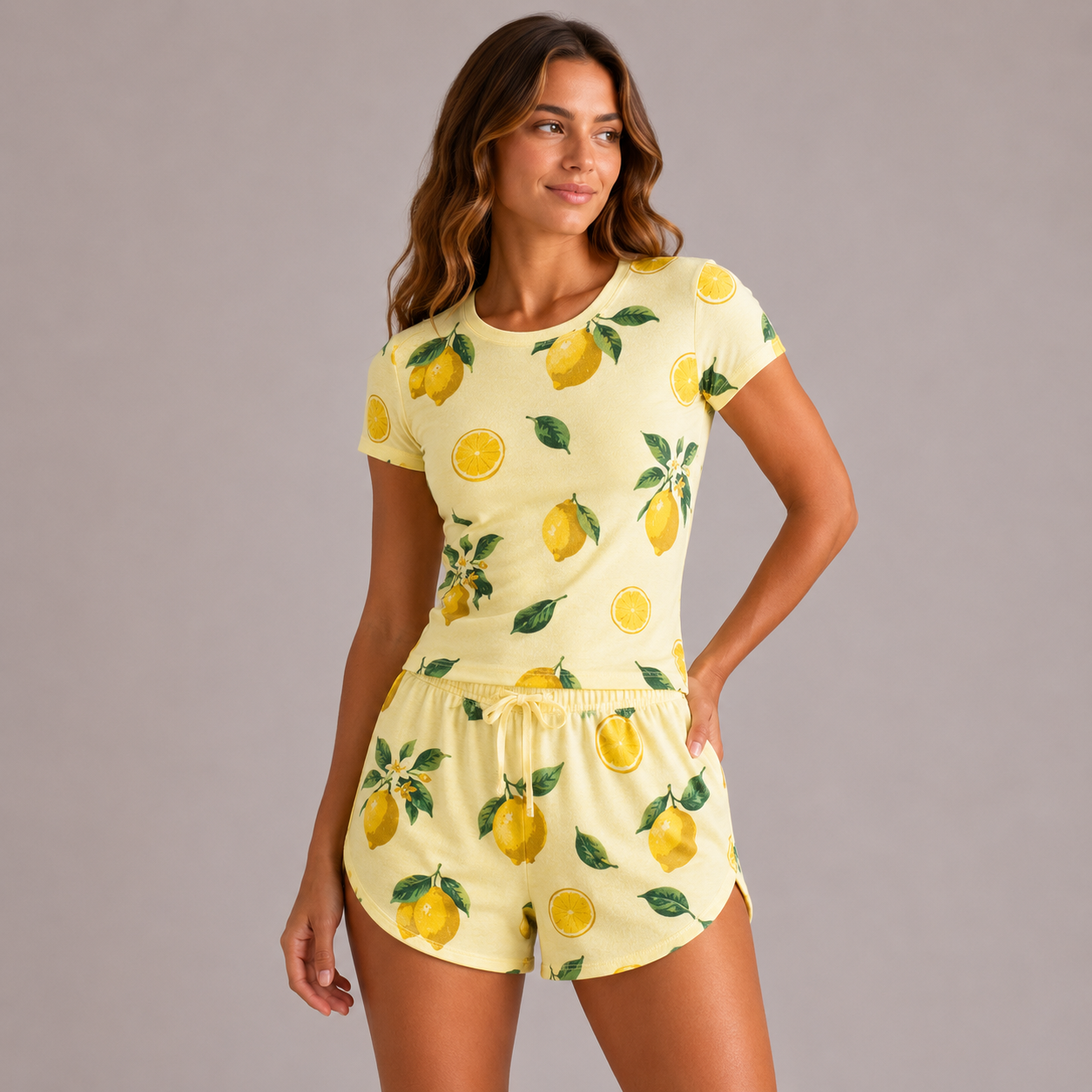 Crop & Shorts Lounge Set